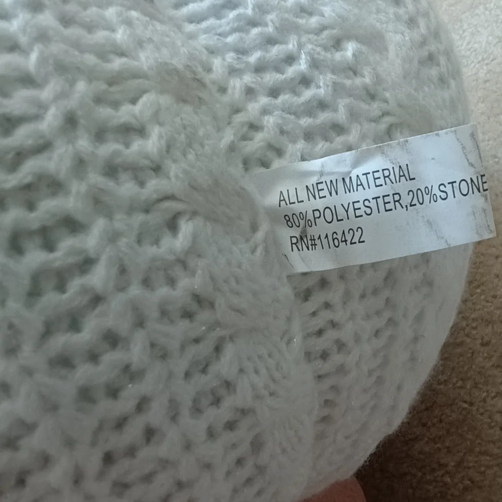 Huge Cable Knit Sweater Pumpkin Accent Pillow Fall Farmhouse Decor